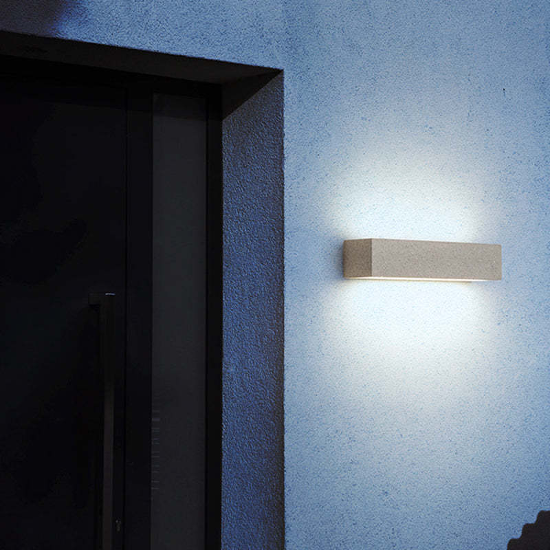 LUMINOR | Minimalistische Buiten Wandlamp – Betonlook – LED Up & Down Light – 24/38 cm