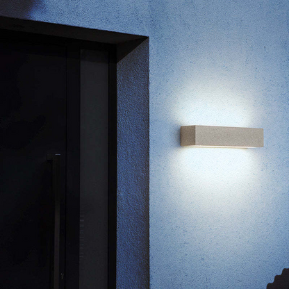 LUMINOR | Minimalistische Buiten Wandlamp – Betonlook – LED Up & Down Light – 24/38 cm