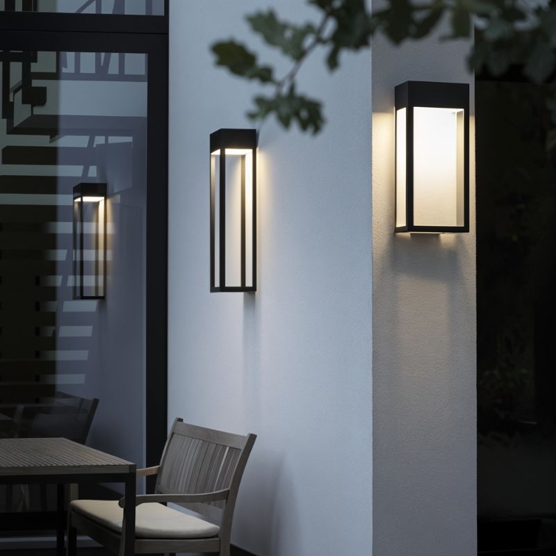 NoctaLux – Moderne Buitenlamp van RVS | LED | IP55 | Wandmontage