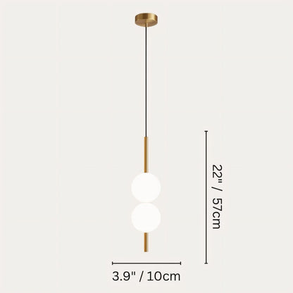 Glazora – Moderne Hanglamp met Glazen Bol | Warm LED | Ø10cm