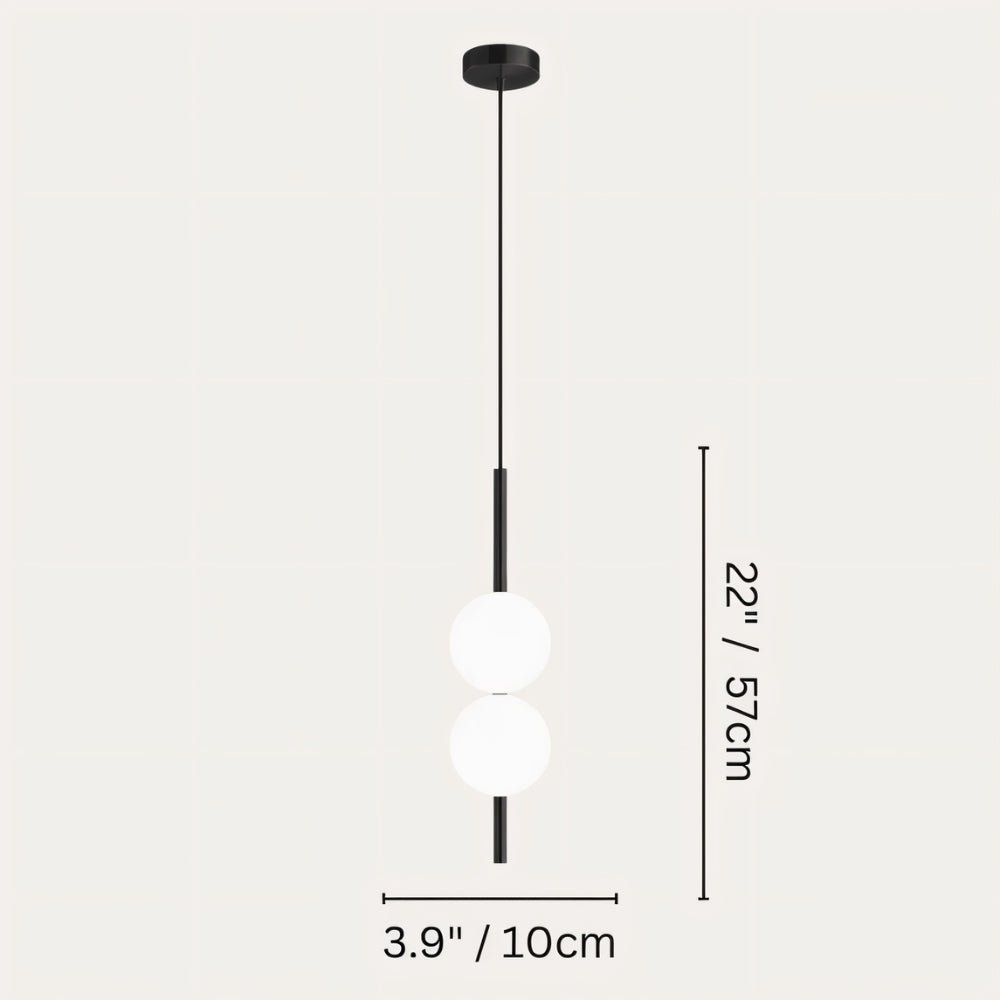 Glazora – Moderne Hanglamp met Glazen Bol | Warm LED | Ø10cm