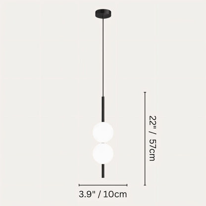 Glazora – Moderne Hanglamp met Glazen Bol | Warm LED | Ø10cm