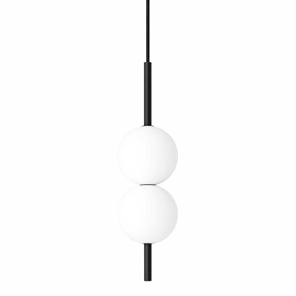 Glazora – Moderne Hanglamp met Glazen Bol | Warm LED | Ø10cm