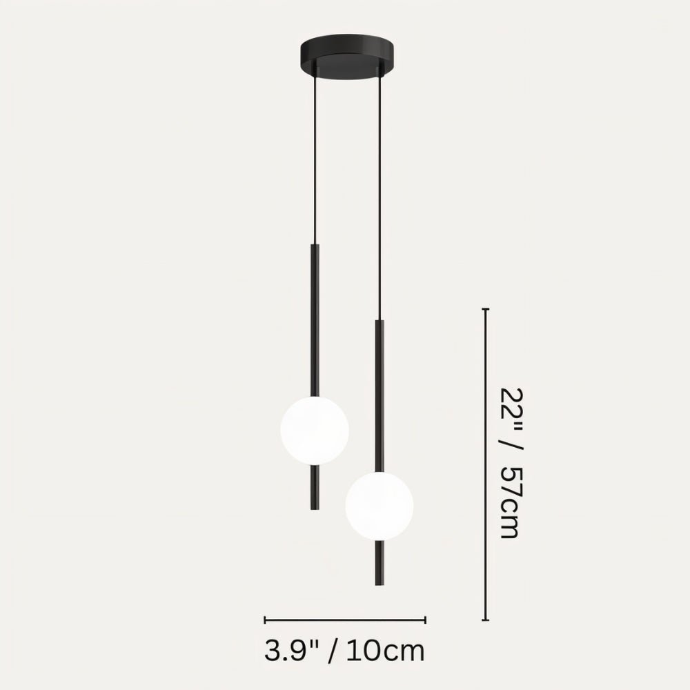 Glazora – Moderne Hanglamp met Glazen Bol | Warm LED | Ø10cm