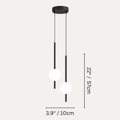 Glazora – Moderne Hanglamp met Glazen Bol | Warm LED | Ø10cm