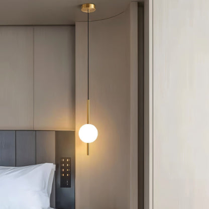 Glazora – Moderne Hanglamp met Glazen Bol | Warm LED | Ø10cm