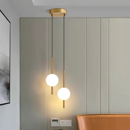 Glazora – Moderne Hanglamp met Glazen Bol | Warm LED | Ø10cm