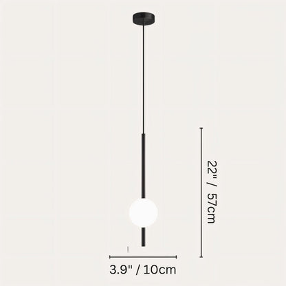 Glazora – Moderne Hanglamp met Glazen Bol | Warm LED | Ø10cm