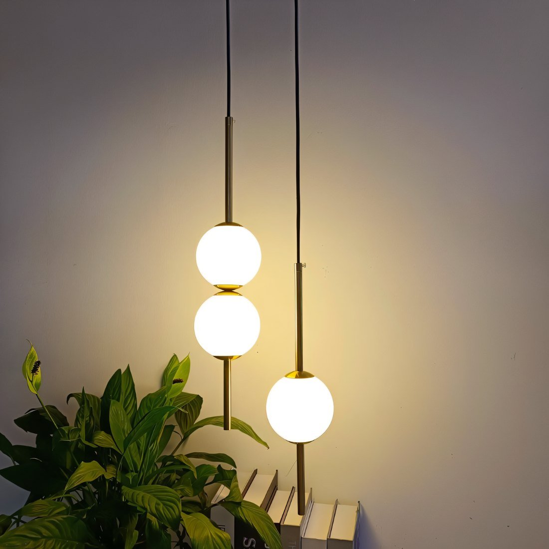 Glazora – Moderne Hanglamp met Glazen Bol | Warm LED | Ø10cm