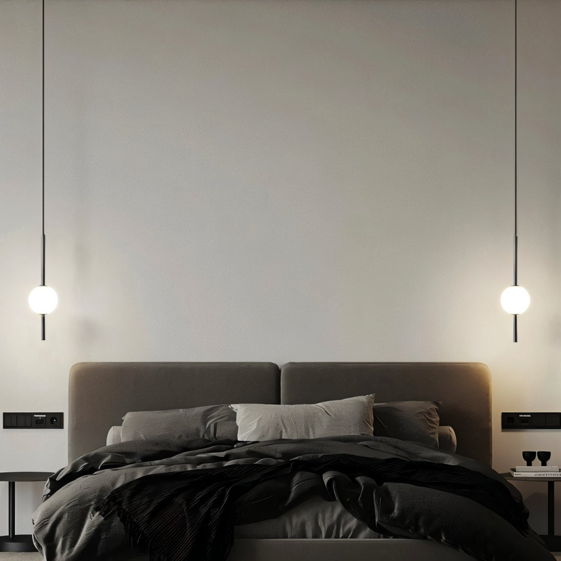 Glazora – Moderne Hanglamp met Glazen Bol | Warm LED | Ø10cm