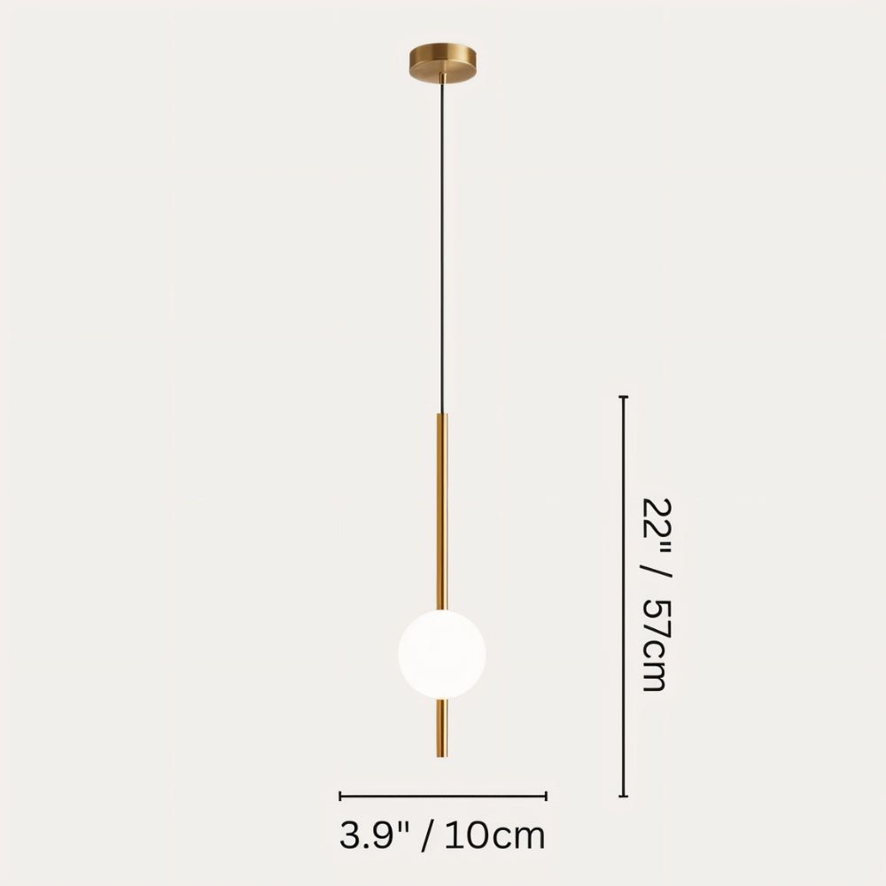Glazora – Moderne Hanglamp met Glazen Bol | Warm LED | Ø10cm