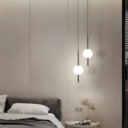 Glazora – Moderne Hanglamp met Glazen Bol | Warm LED | Ø10cm