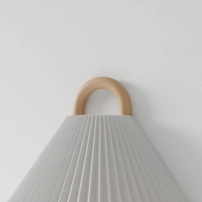 Aine – Wandlamp van Hout & Textiel – Minimalistisch Vintage Design – Warm Diffuus Licht – 34x30 cm