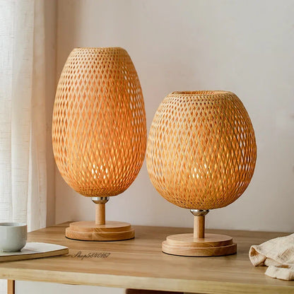 Luvano | Vintage Tafellamp van Hout en Metaal