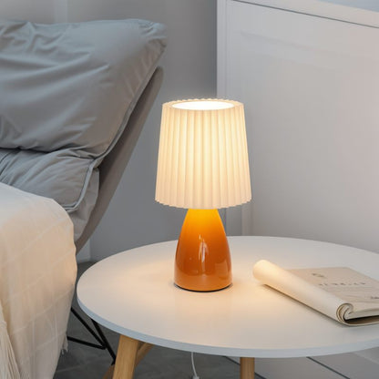 Apollo Tafellamp | Mid-Century Designlamp met Plissé Kap & LED Verlichting
