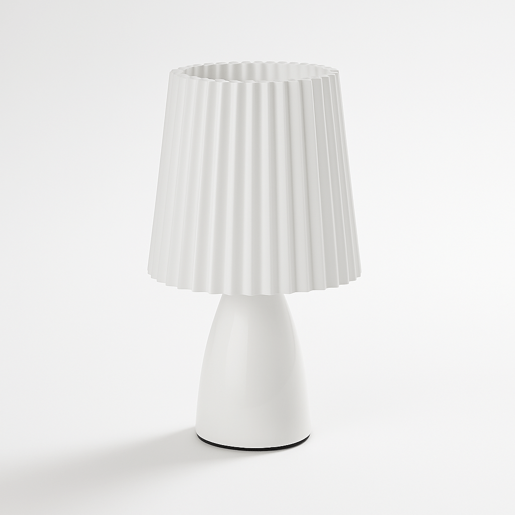 Apollo Tafellamp | Mid-Century Designlamp met Plissé Kap & LED Verlichting