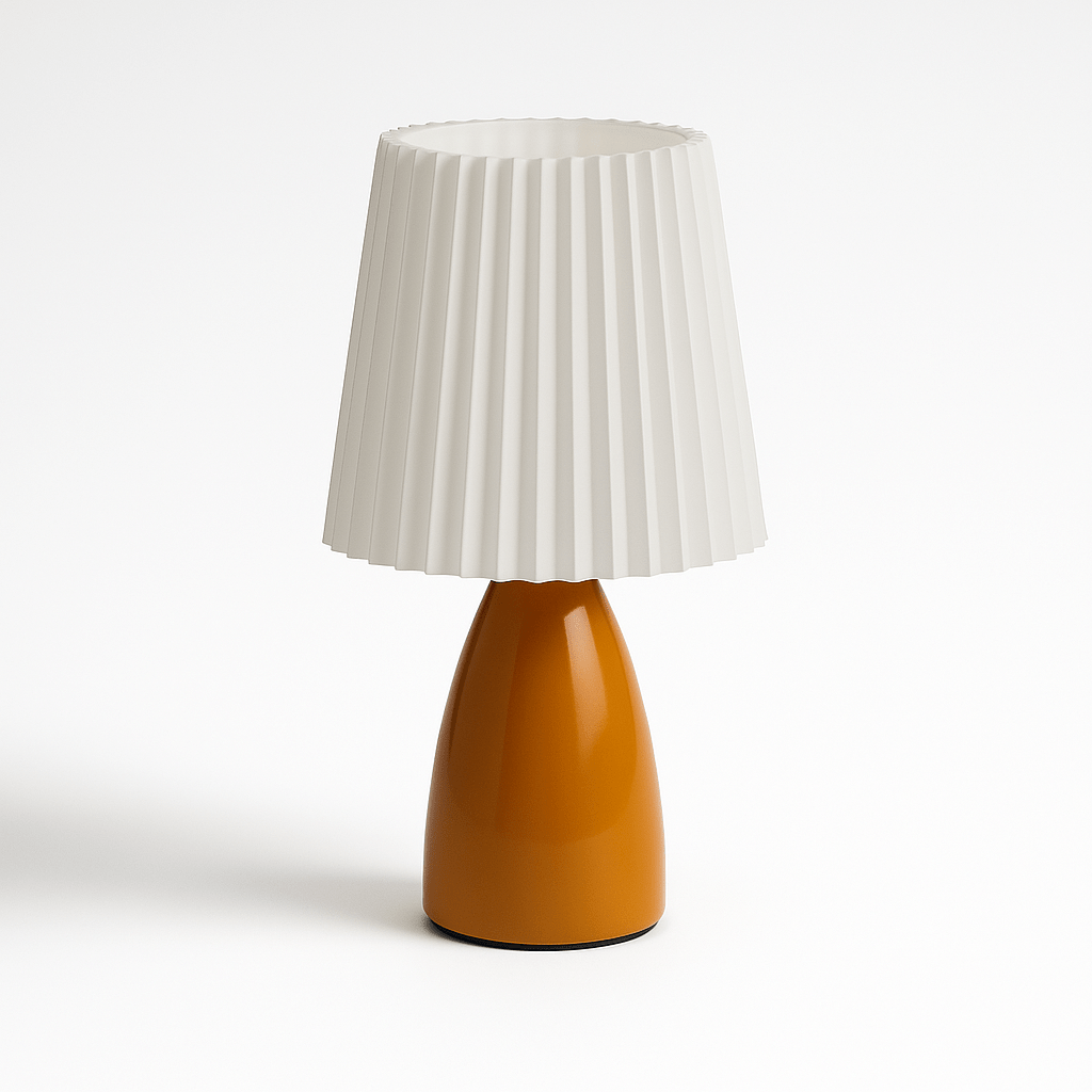 Apollo Tafellamp | Mid-Century Designlamp met Plissé Kap & LED Verlichting