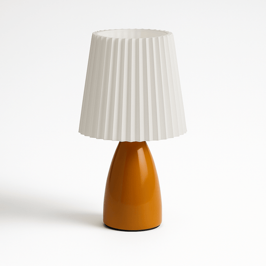 Apollo Tafellamp | Mid-Century Designlamp met Plissé Kap & LED Verlichting