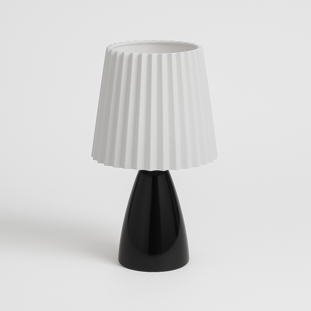 Apollo Tafellamp | Mid-Century Designlamp met Plissé Kap & LED Verlichting