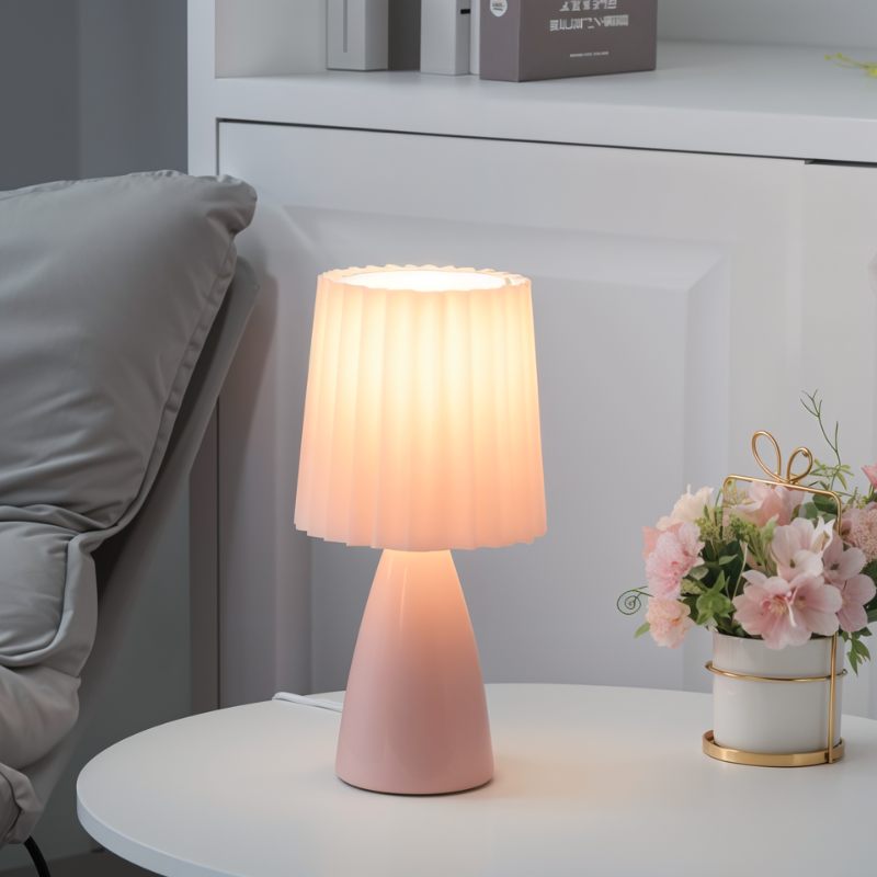 Apollo Tafellamp | Mid-Century Designlamp met Plissé Kap & LED Verlichting