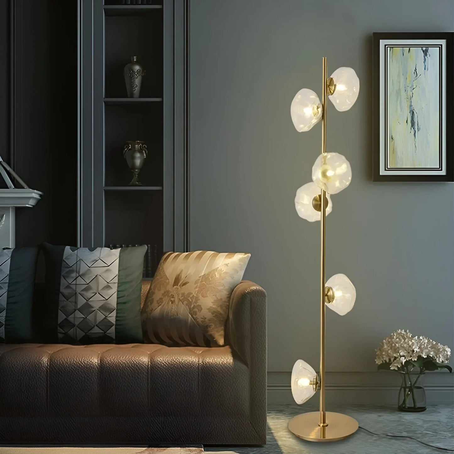 CloudGlow - Kunstzinnige Glazen LED Vloer- en Tafellamp