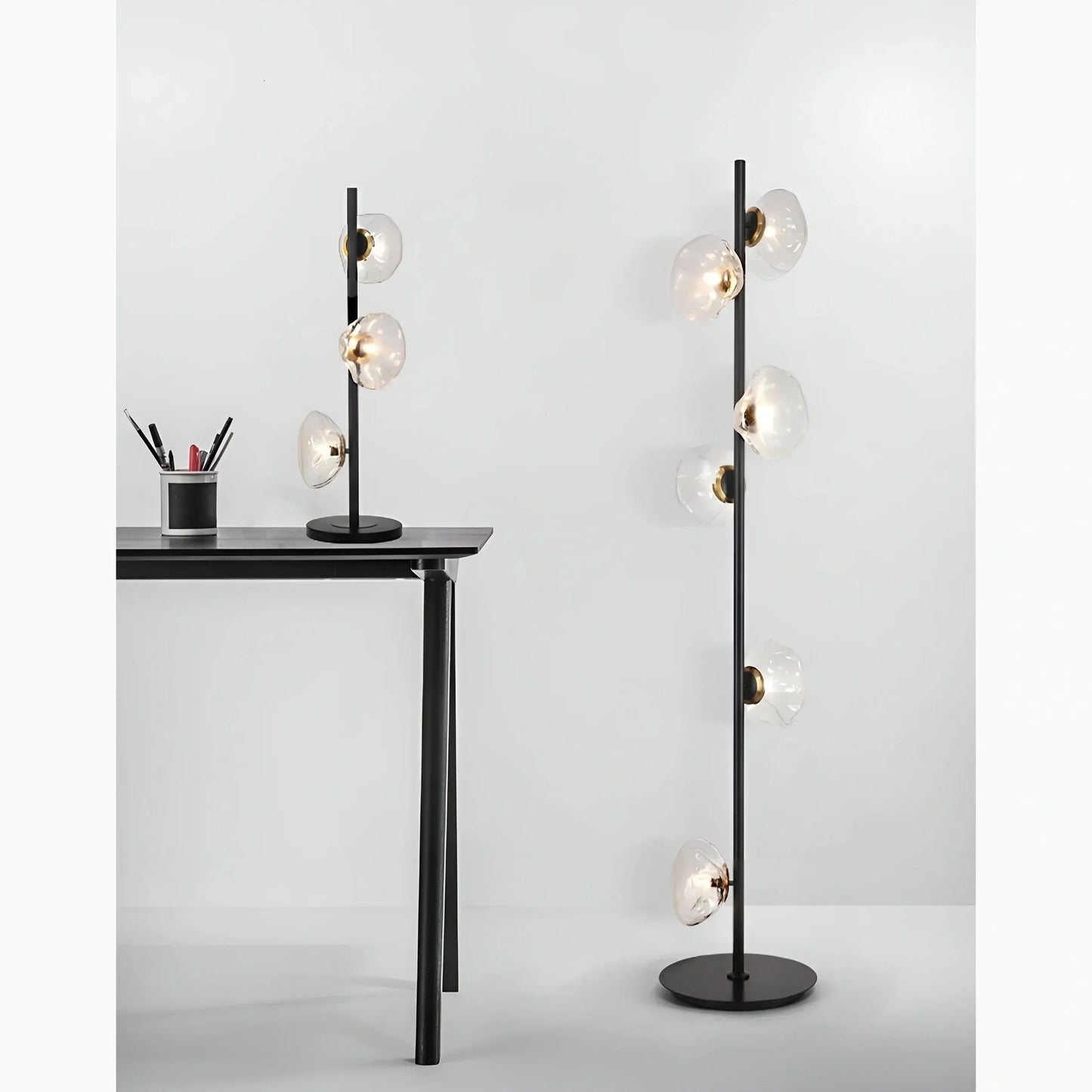 CloudGlow - Kunstzinnige Glazen LED Vloer- en Tafellamp
