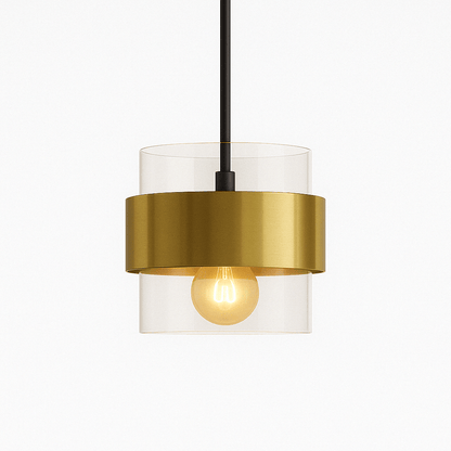 Azenor – Hanglamp van Glas & Messing | Modern Design | LED | 20x13 cm