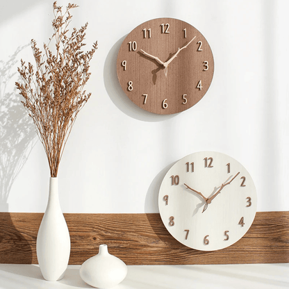 TimberTime | Stijlvolle Houten Wandklok