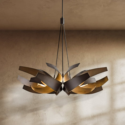 Cressida | Sculpturale Design Kroonluchter van Roestvrij Staal