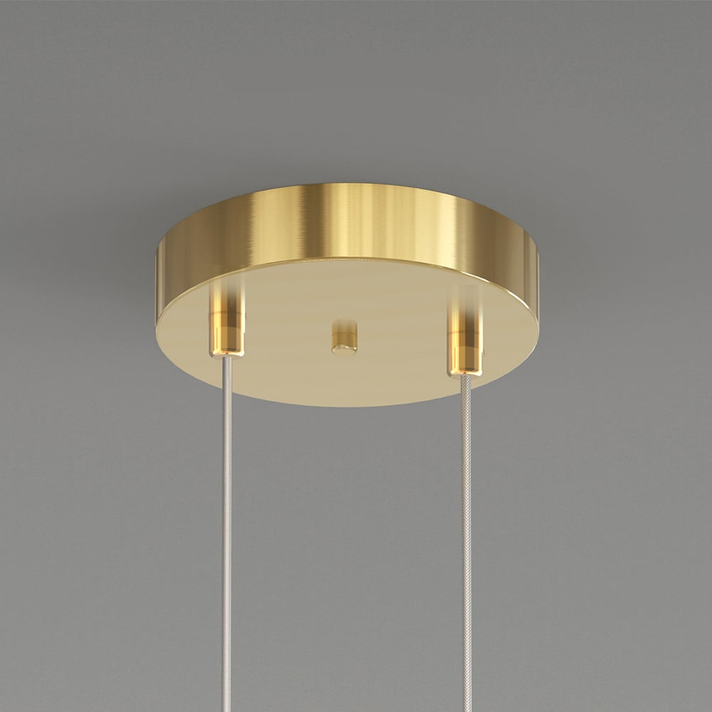 SOLVARÉ Hanglamp | Dubbele Ringen in Goudkleurig Messing | LED Verlichting