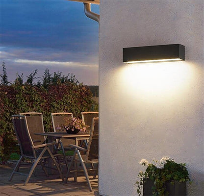 ALVARIX Wandlamp – Moderne LED Buitenlamp – IP65 – In 3 Maten – Aluminium & Gehard Glas