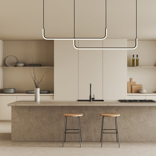 Lumivault | Moderne Hanglamp – Zwart of Goud – Dimbare LED – Voor Eettafel of Keuken