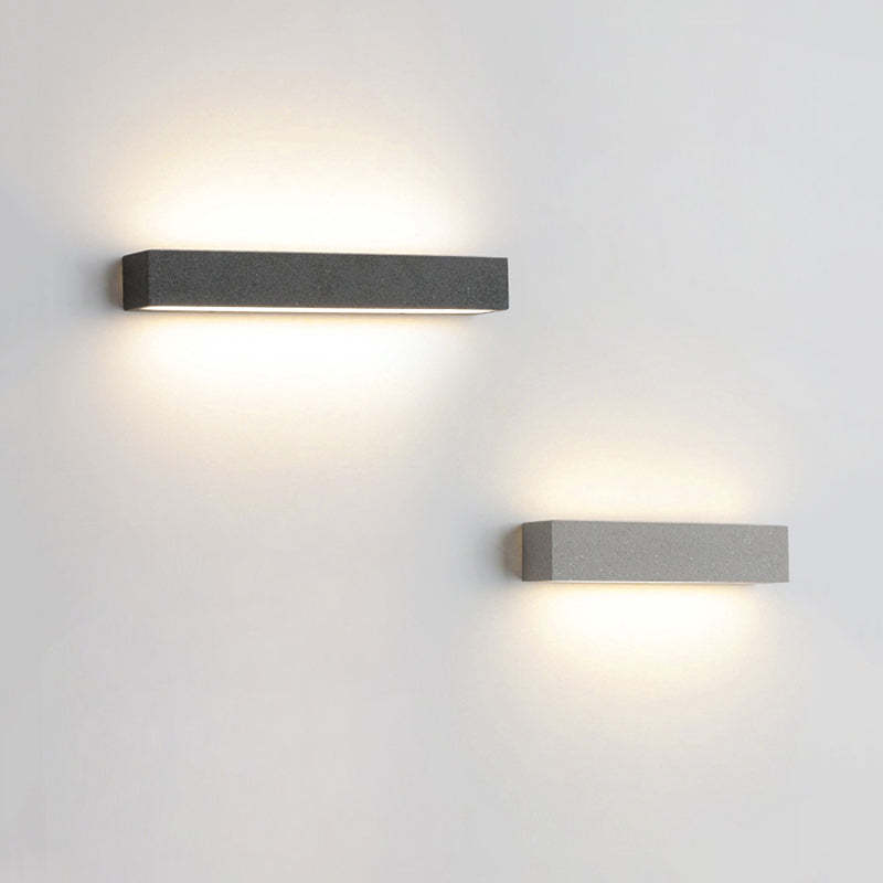 LUMINOR | Minimalistische Buiten Wandlamp – Betonlook – LED Up & Down Light – 24/38 cm
