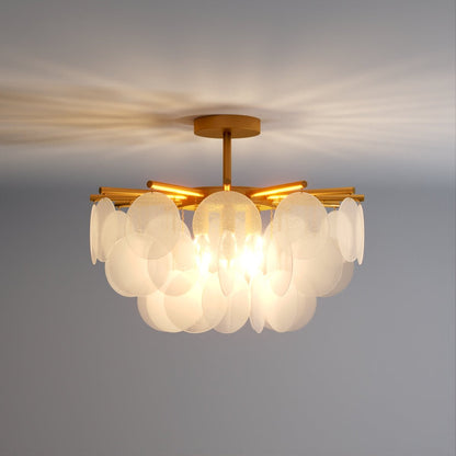 AuroraLuxe – Luxe Design Kroonluchter met Glazen Schijven