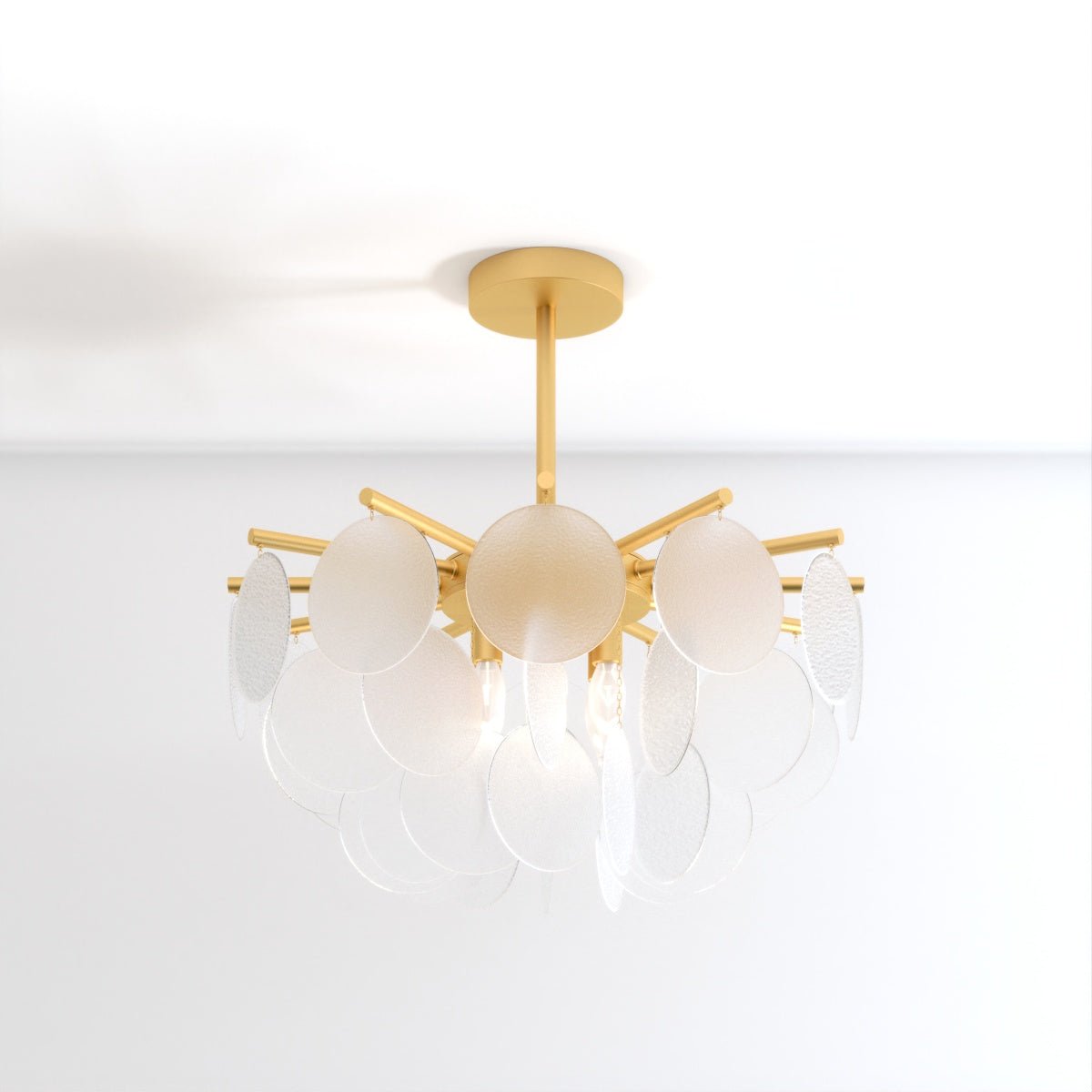 AuroraLuxe – Luxe Design Kroonluchter met Glazen Schijven