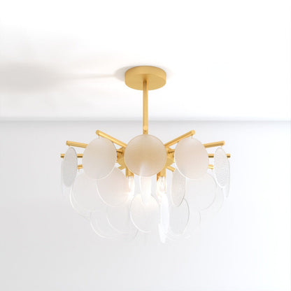AuroraLuxe – Luxe Design Kroonluchter met Glazen Schijven