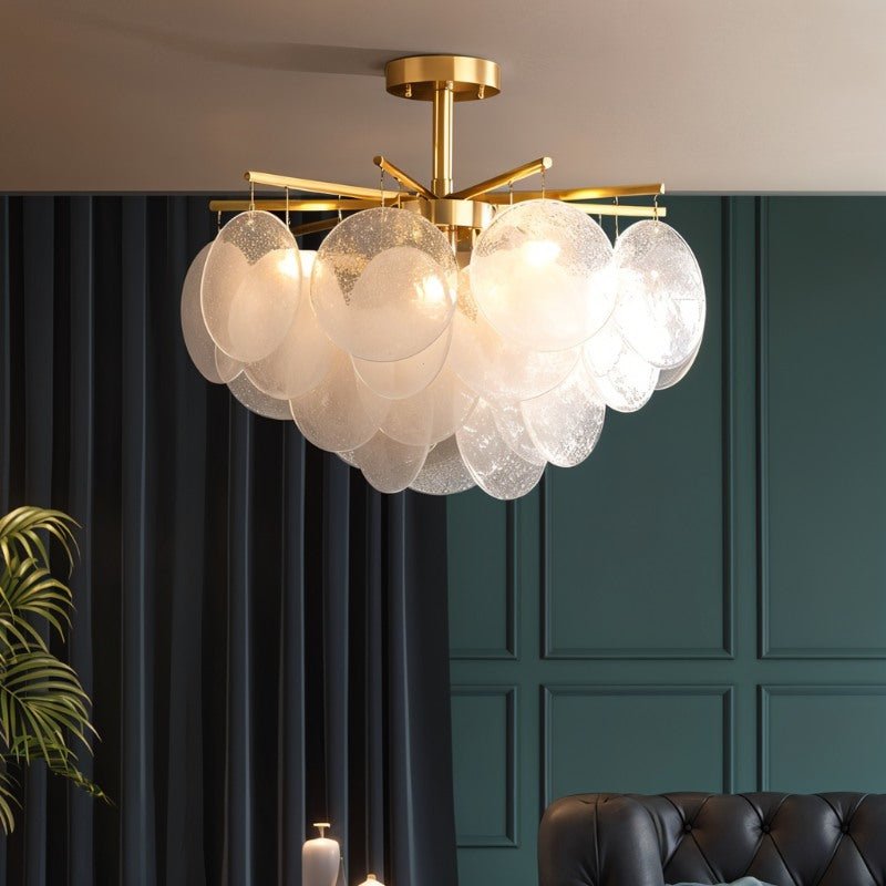 AuroraLuxe – Luxe Design Kroonluchter met Glazen Schijven