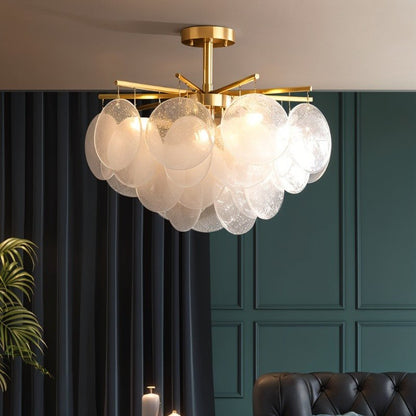 AuroraLuxe – Luxe Design Kroonluchter met Glazen Schijven