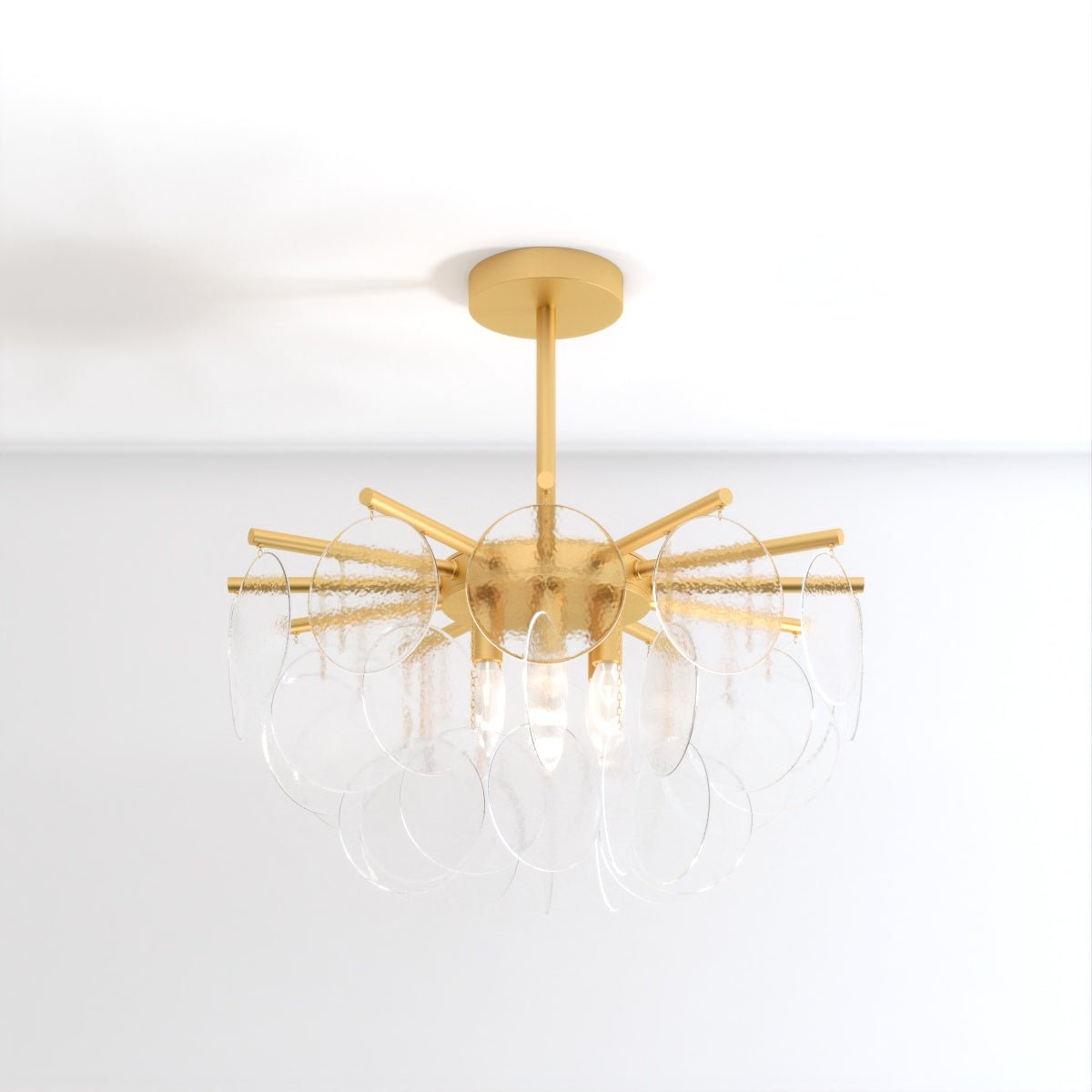 AuroraLuxe – Luxe Design Kroonluchter met Glazen Schijven