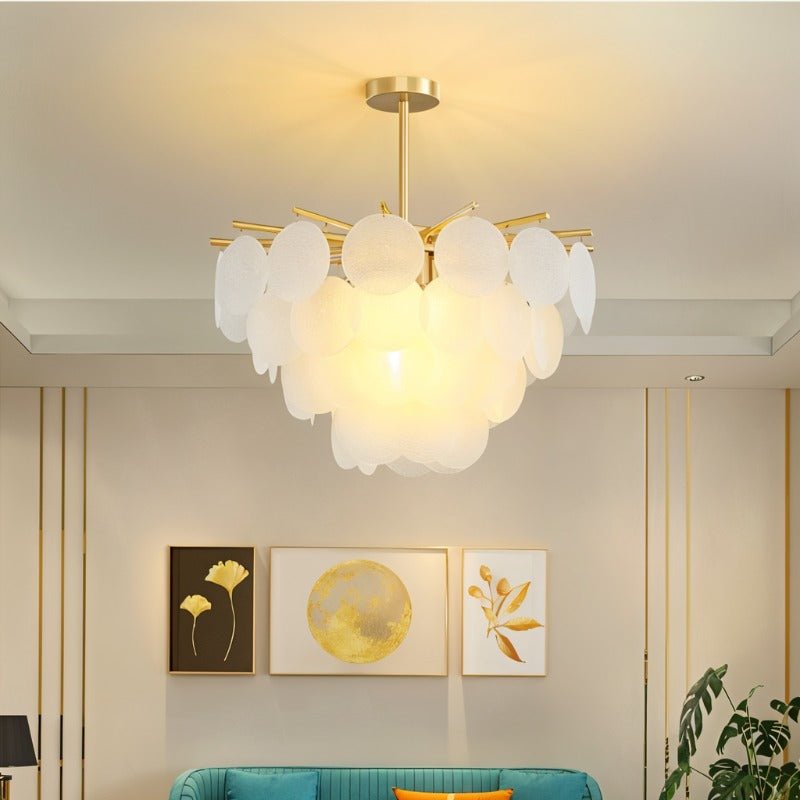 AuroraLuxe – Luxe Design Kroonluchter met Glazen Schijven