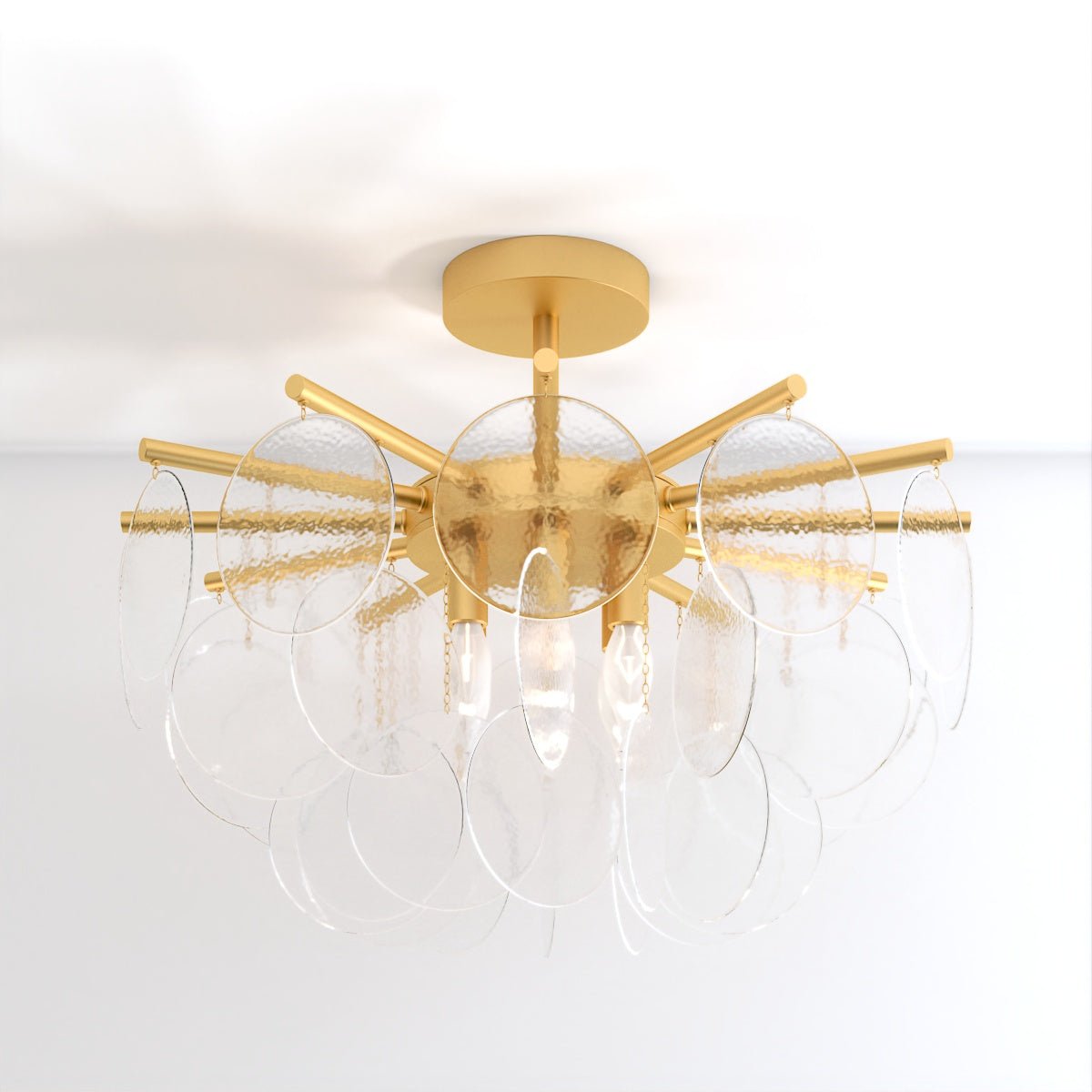 AuroraLuxe – Luxe Design Kroonluchter met Glazen Schijven