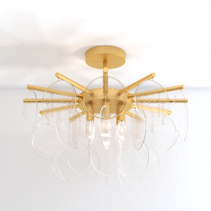AuroraLuxe – Luxe Design Kroonluchter met Glazen Schijven