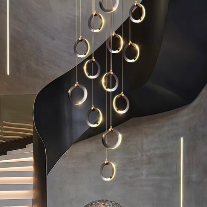KhaatemLuce – Futuristische LED Hanglamp met Meerdere Ringen – Verstelbare Hoogte – Modern Design
