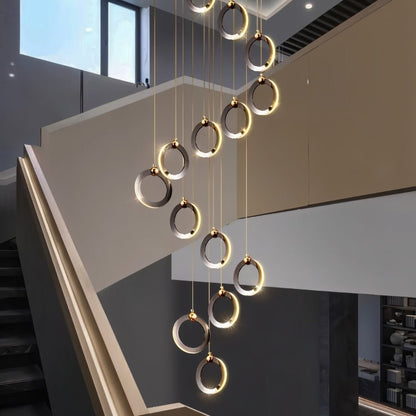 KhaatemLuce – Futuristische LED Hanglamp met Meerdere Ringen – Verstelbare Hoogte – Modern Design