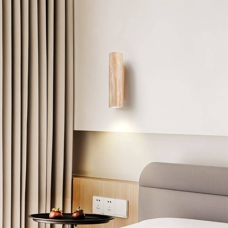 Travilo – Wandlamp van Travertijn | Modern Design | Warm LED