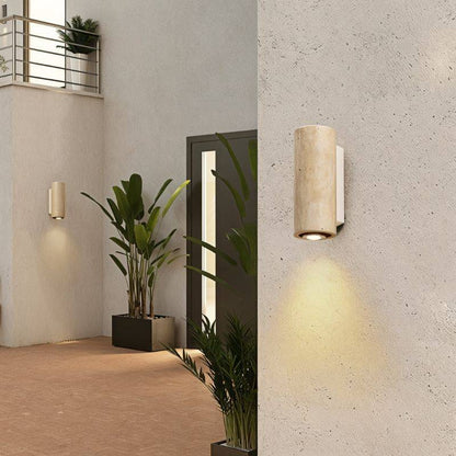 Travilo – Wandlamp van Travertijn | Modern Design | Warm LED
