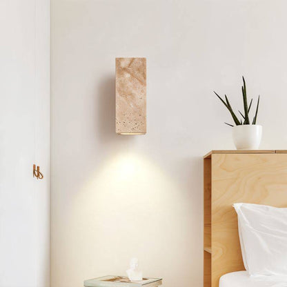 Travilo – Wandlamp van Travertijn | Modern Design | Warm LED