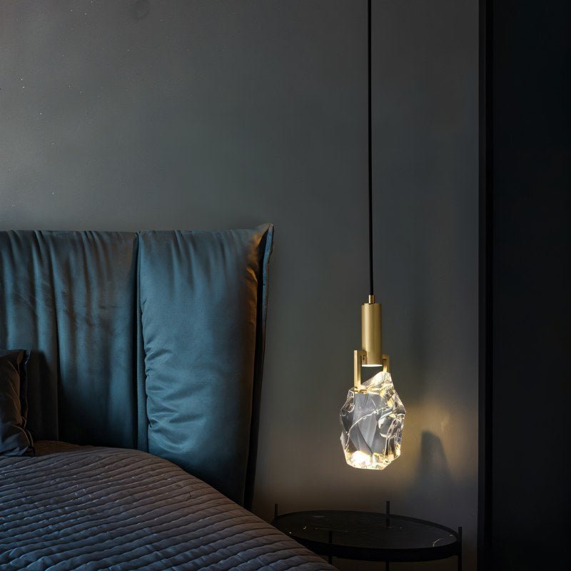 Natalia – Gouden Hanglamp met Kristal | Luxe LED Verlichting | 28 cm Hoog