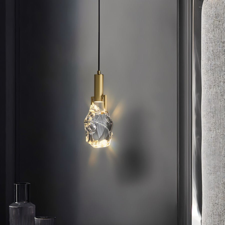 Natalia – Gouden Hanglamp met Kristal | Luxe LED Verlichting | 28 cm Hoog