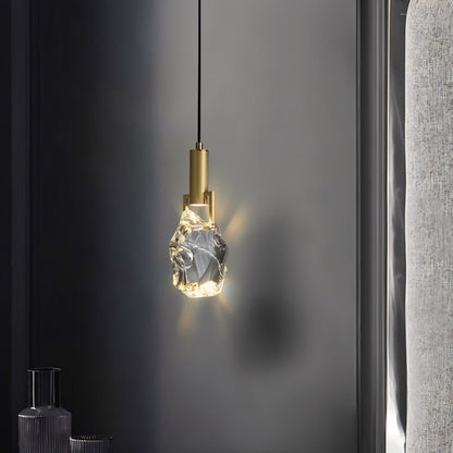 Natalia – Gouden Hanglamp met Kristal | Luxe LED Verlichting | 28 cm Hoog